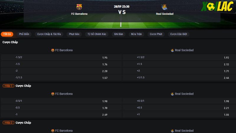 Barcelona vs Real Sociedad